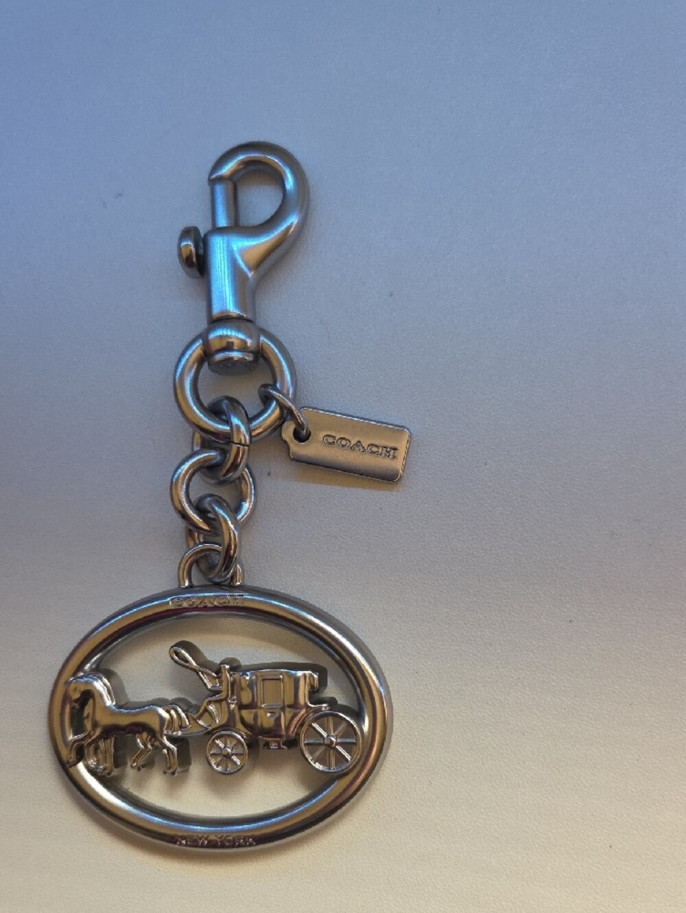 Coach Silver-Tone Horse & Carriage Key Charm - Picture 4 of 5